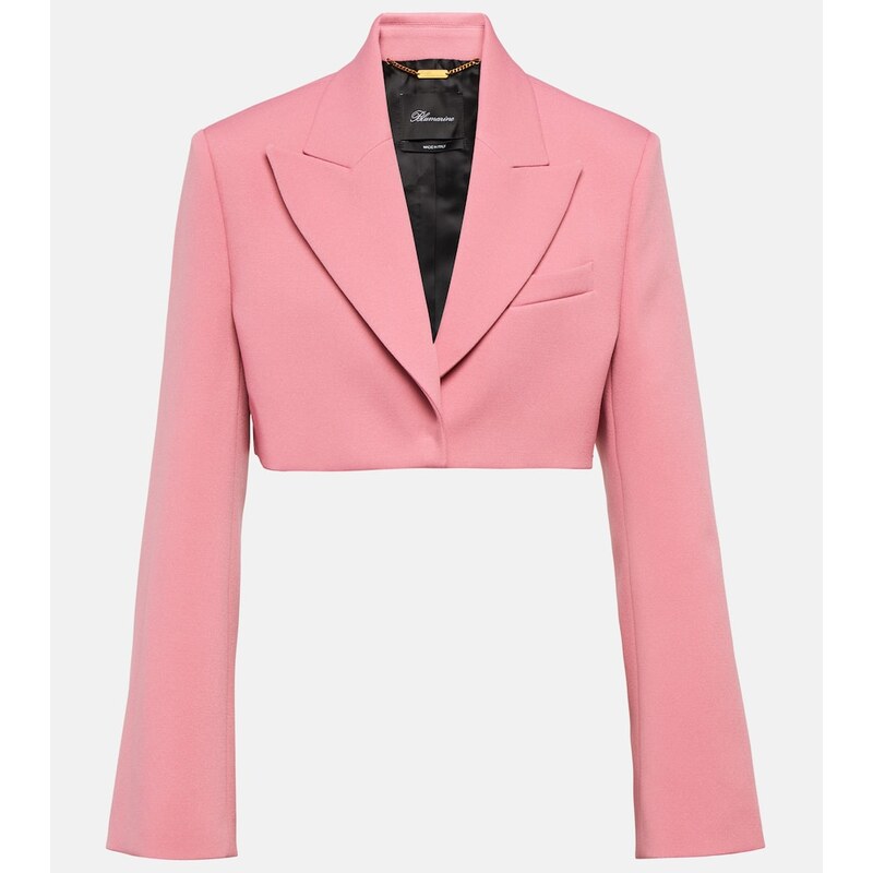 Blumarine Cropped crÃªpe blazer