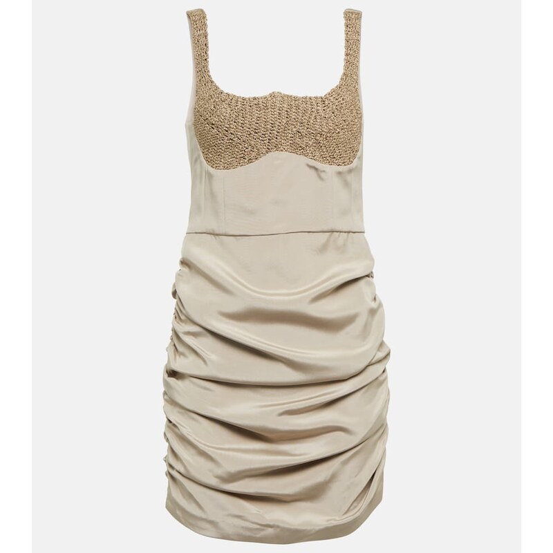The Mannei Almeria ruched silk-blend minidress