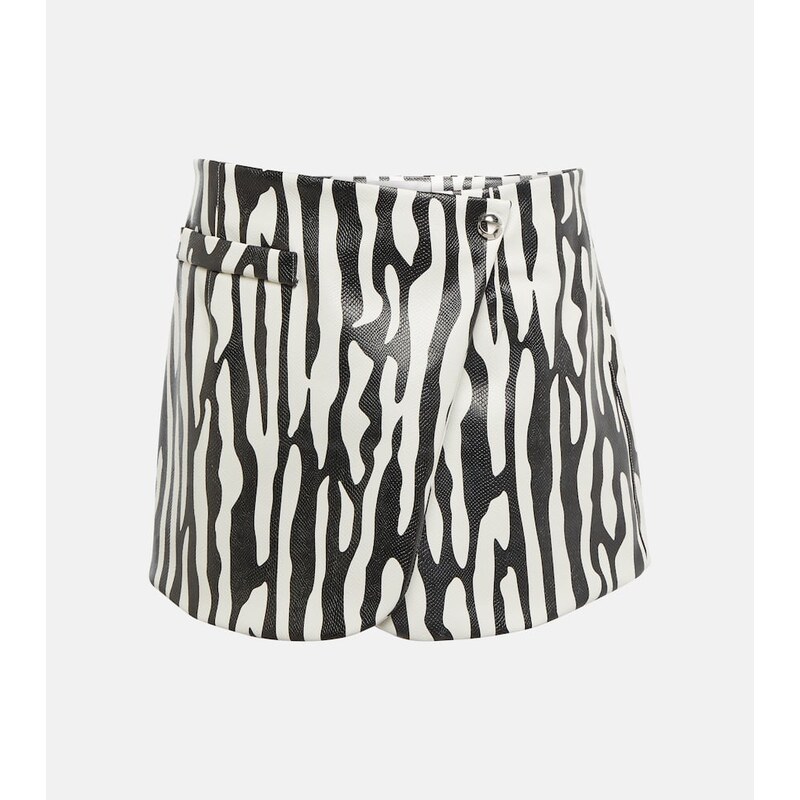 Coperni Zebra-print wrap miniskirt