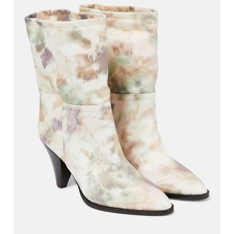 Isabel Marant Rouxa printed canvas ankle boots