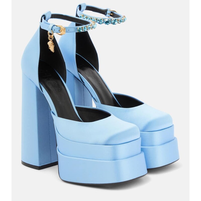 Versace Medusa Aevitas satin platform pumps