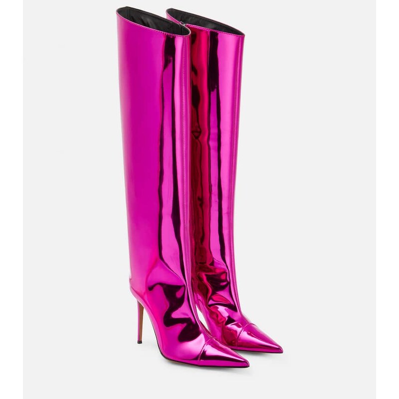 Alexandre Vauthier Metallic over-the-knee boots