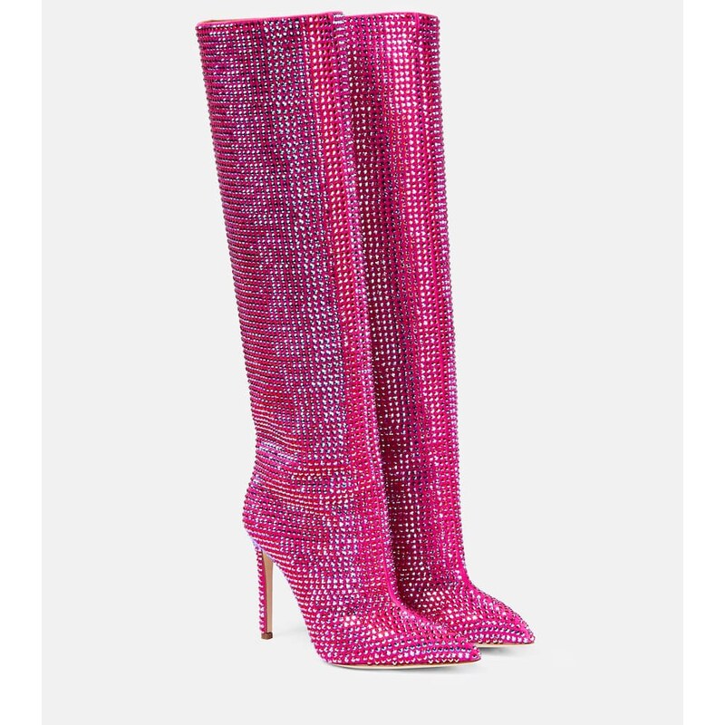 Paris Texas Holly embellished knee-high boots