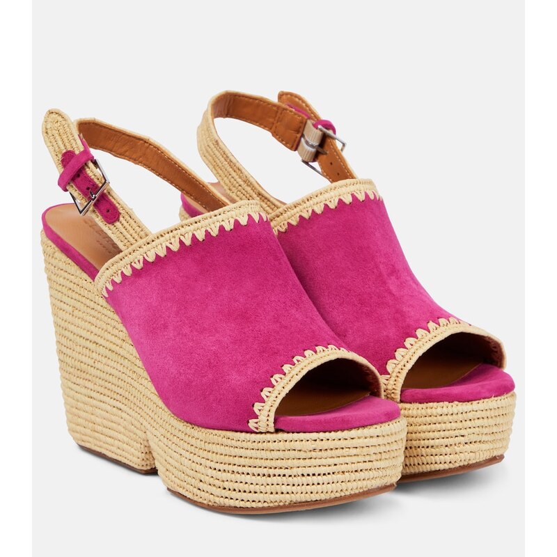 Clergerie Damya suede wedge sandals