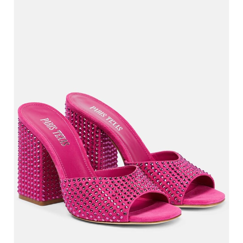 Paris Texas Holly Anja embellished suede mules
