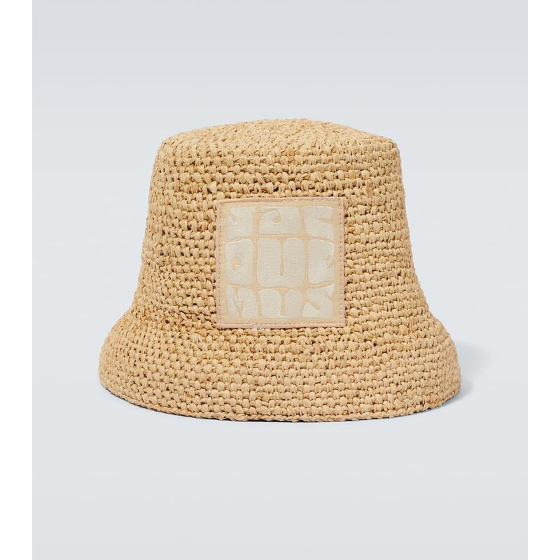 Jacquemus Le Bob Ficiu raffia bucket hat