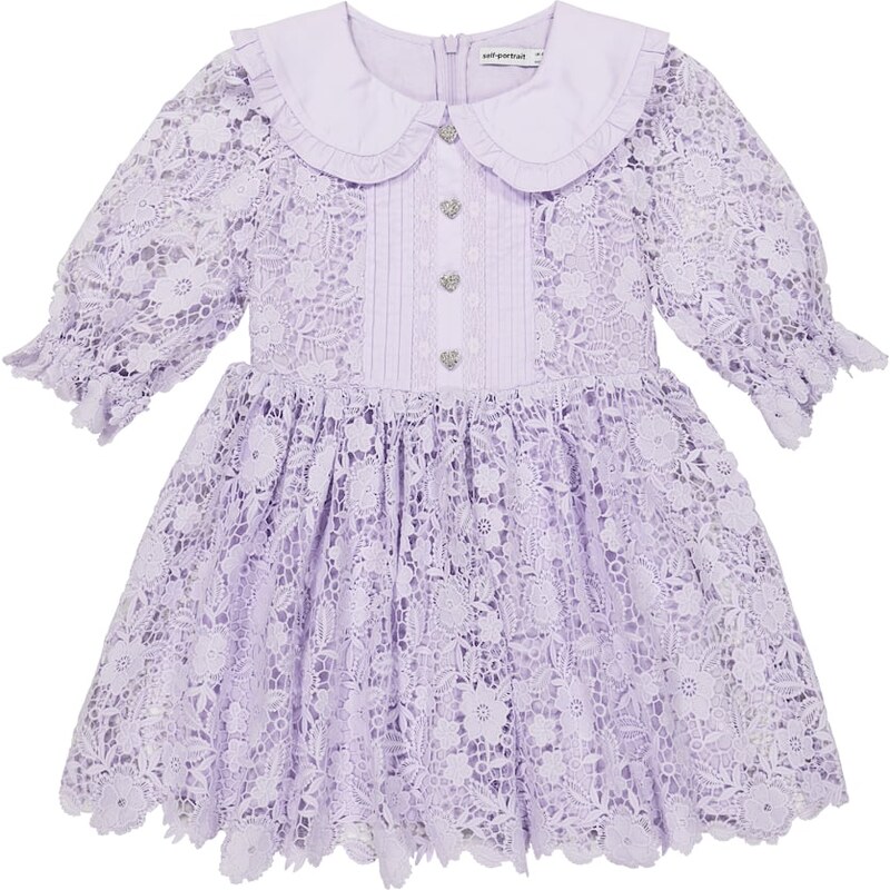 Self-Portrait Kids Floral lace dress