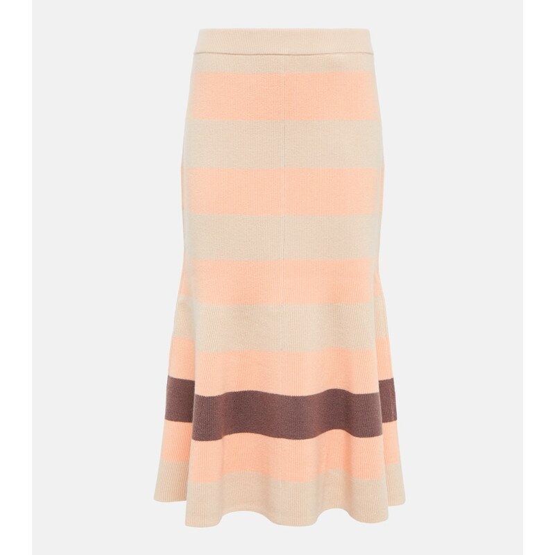 Joseph Ribbedâknit midi skirt