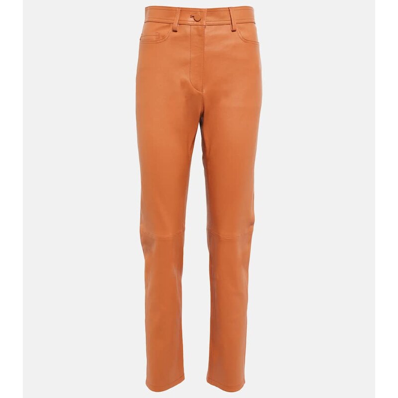 Joseph High-rise leather pants