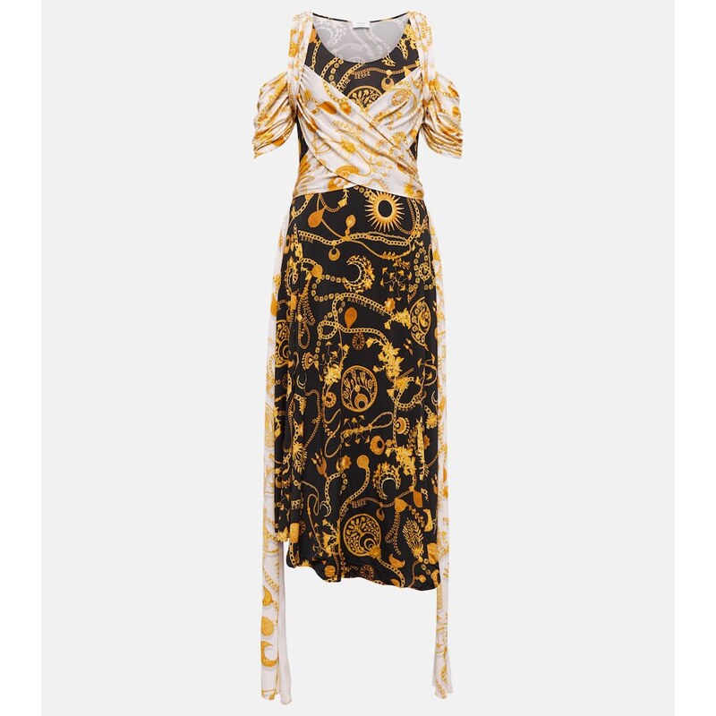 Marine Serre Printed midi dress