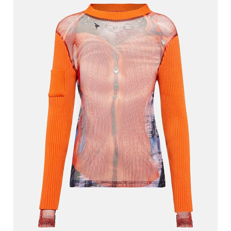 Y/Project x Jean Paul Gaultier Trompe LOeil top