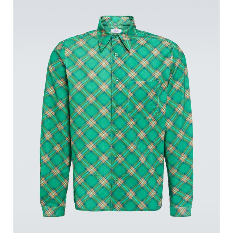 ERL Checked cotton corduroy shirt