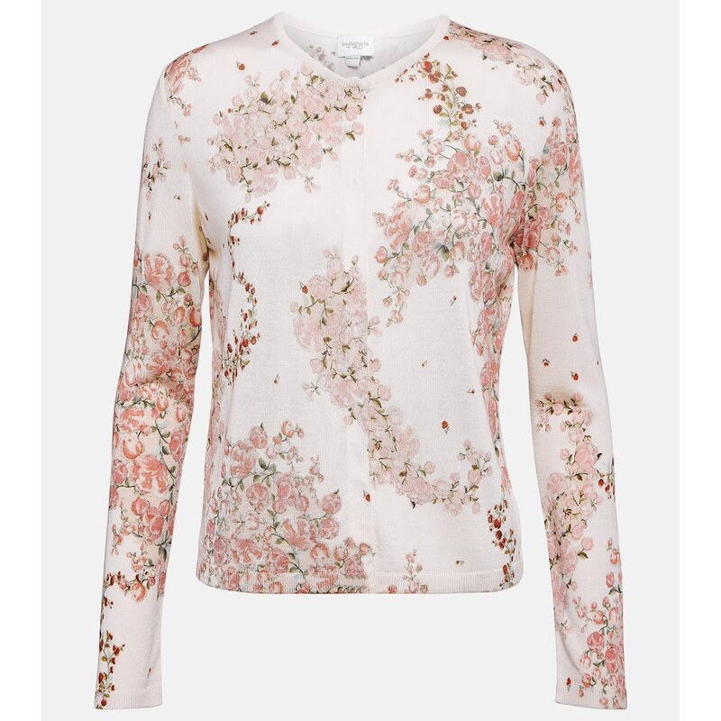 Giambattista Valli Floral cashmere and silk cardigan