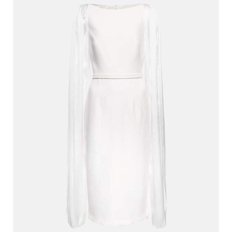 Safiyaa Essiah crÃªpe and satin midi dress