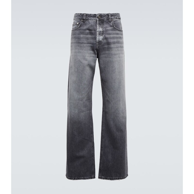 Due Diligence Wide-leg distressed jeans