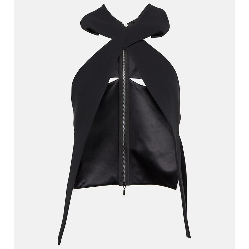 Maticevski Cross Leaf halterneck cutout top