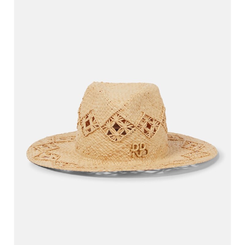 Ruslan Baginskiy Embroidered straw fedora