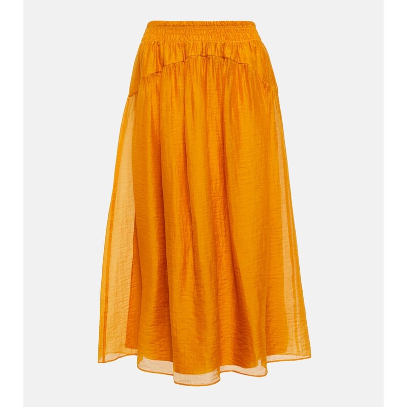 Vince High-rise midi skirt
