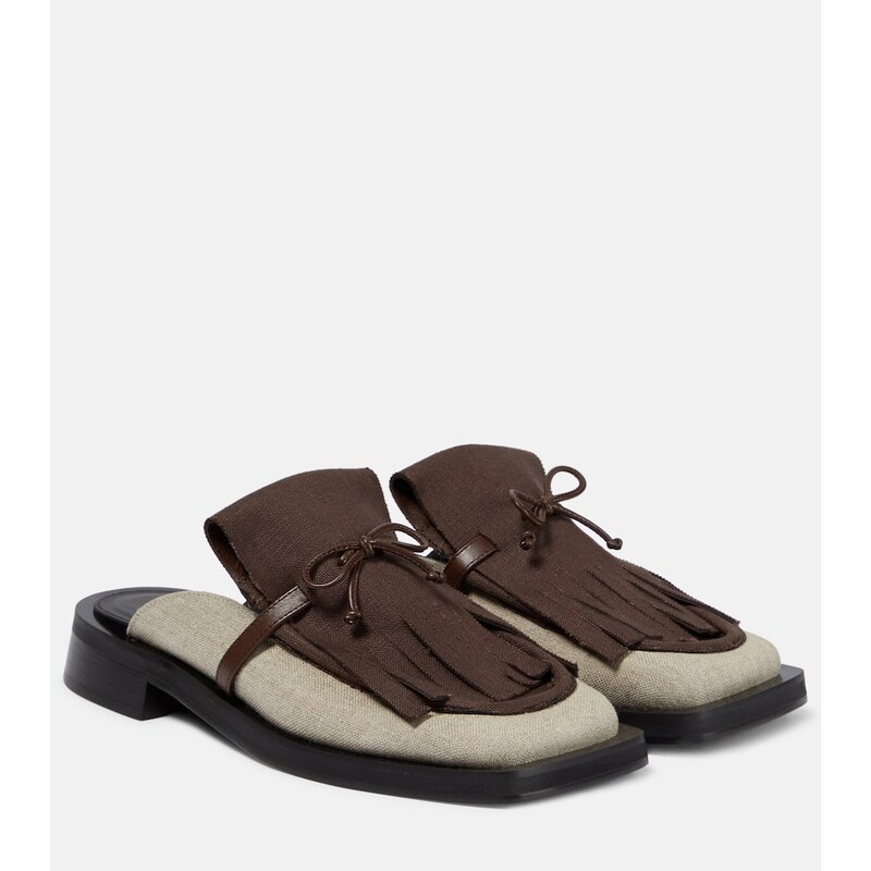 Gia Borghini GIA/RHW Rosie 40 linen slippers