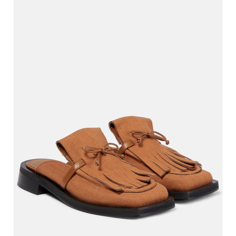 Gia Borghini GIA/RHW Rosie 40 linen slippers