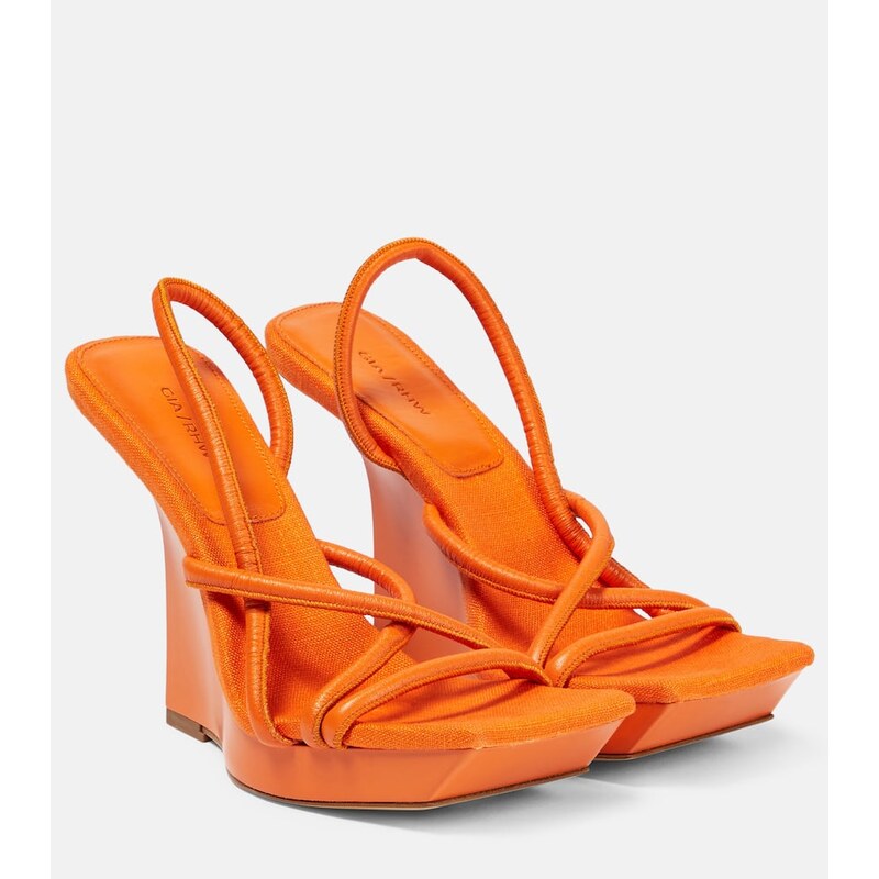 Gia Borghini Rosie 39 leather wedges