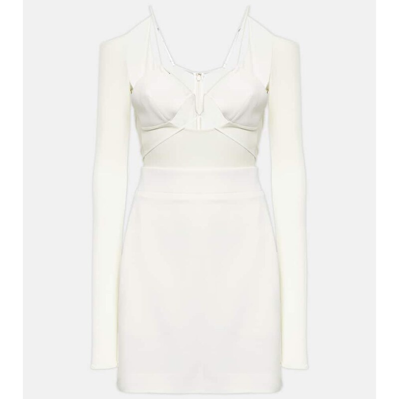 Nensi Dojaka Bridal cutout crÃªpe minidress