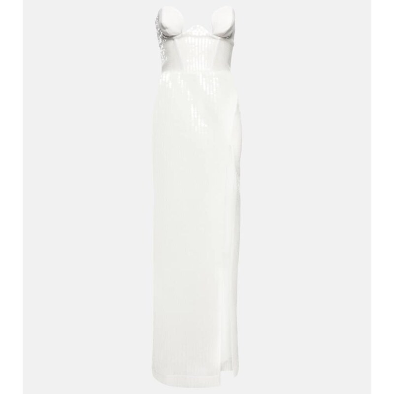 Nensi Dojaka Bridal sequined gown
