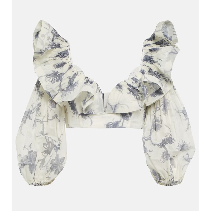 Zimmermann Keira floral crop top