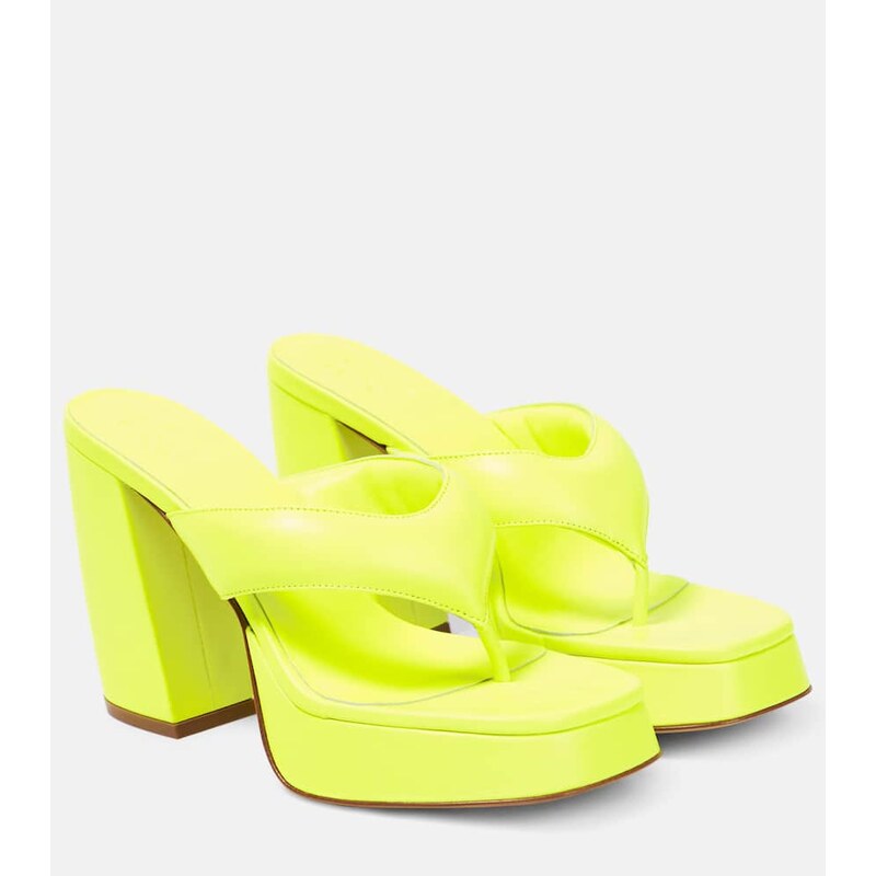Gia Borghini Gia 17 leather platform thong sandals