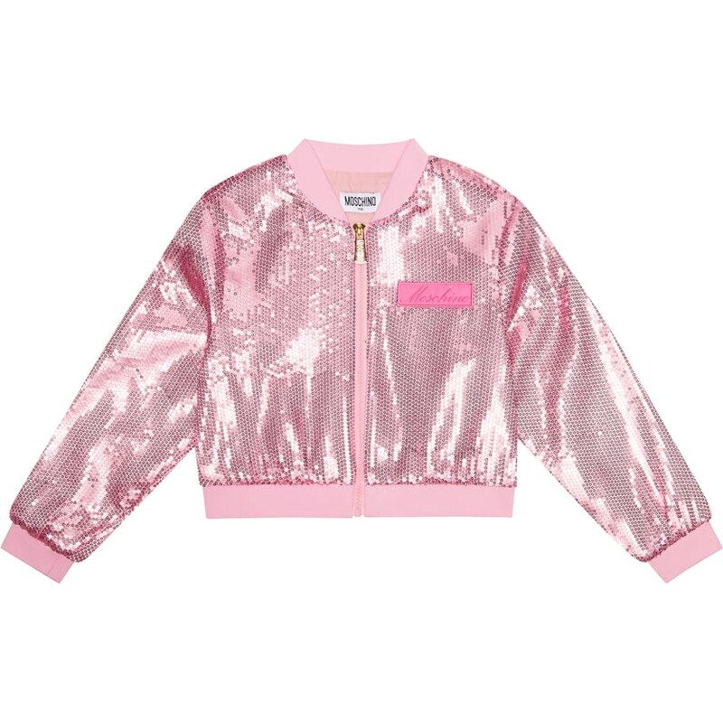 Moschino Kids Sequined puffer jacket