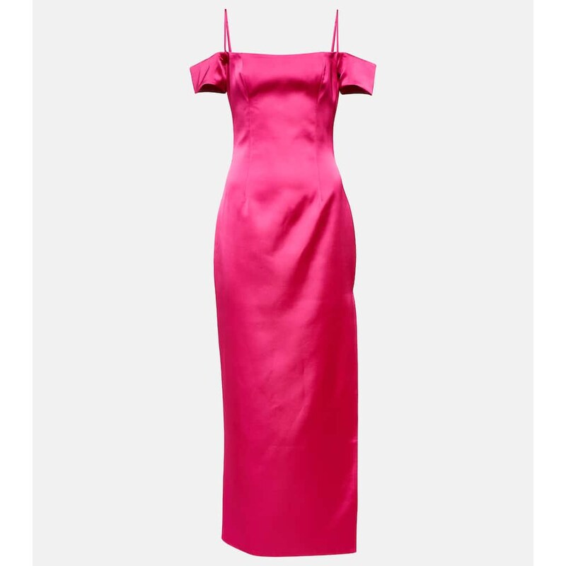 Rasario Off-shoulder satin gown