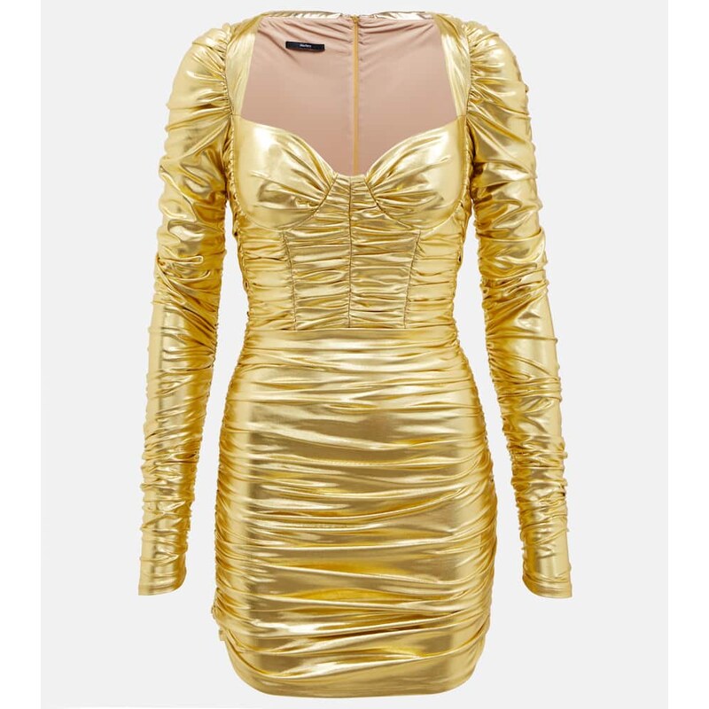 Alex Perry Paxton metallic ruched minidress