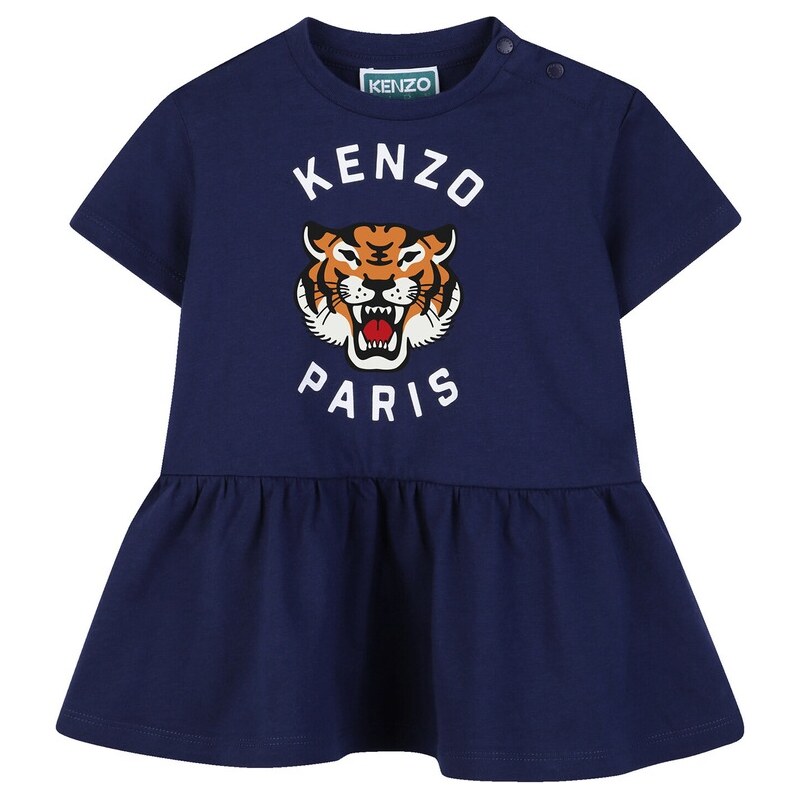 Kenzo Kids Dětské bavlněné šaty Kenzo Kids