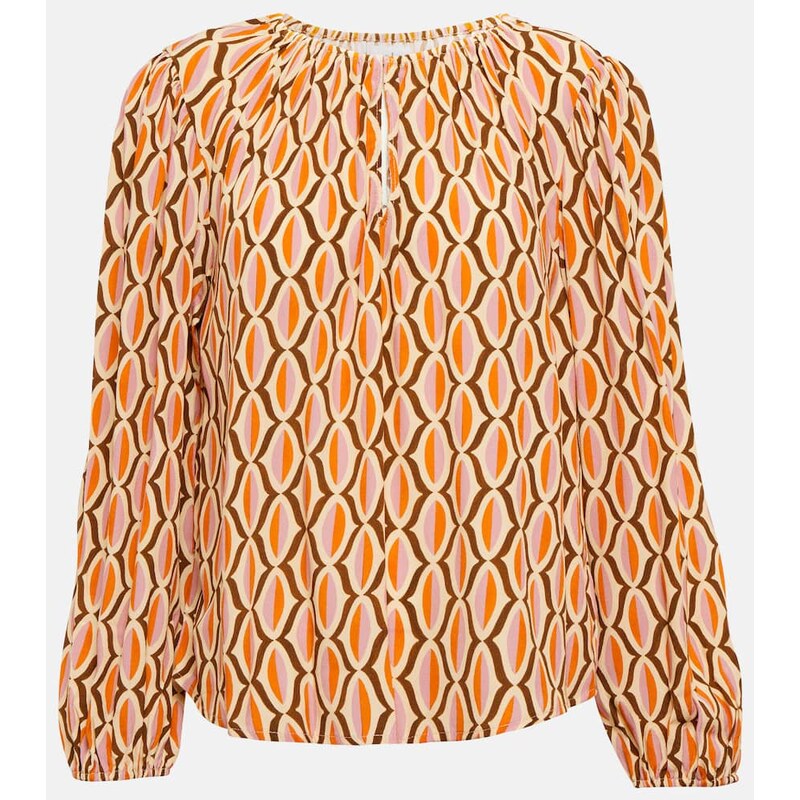 Velvet Laura printed crÃªpe blouse