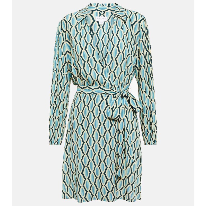 Velvet Gabriella printed wrap minidress