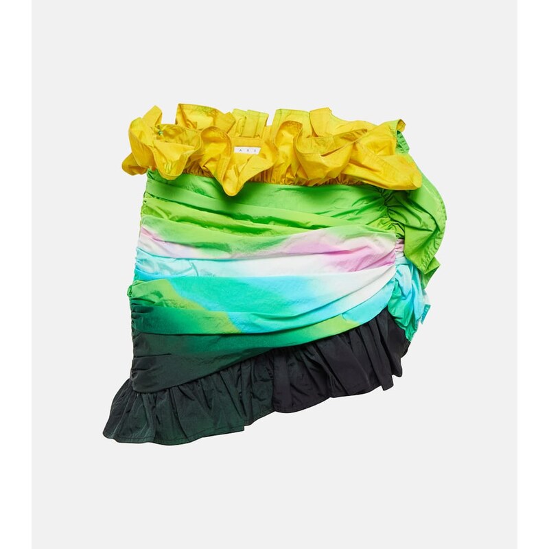 Area OmbrÃ ruffled miniskirt