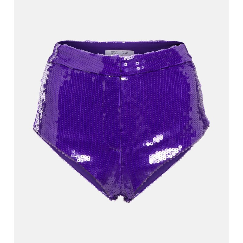 Dámské sekvinové kraťasy barvy Grape