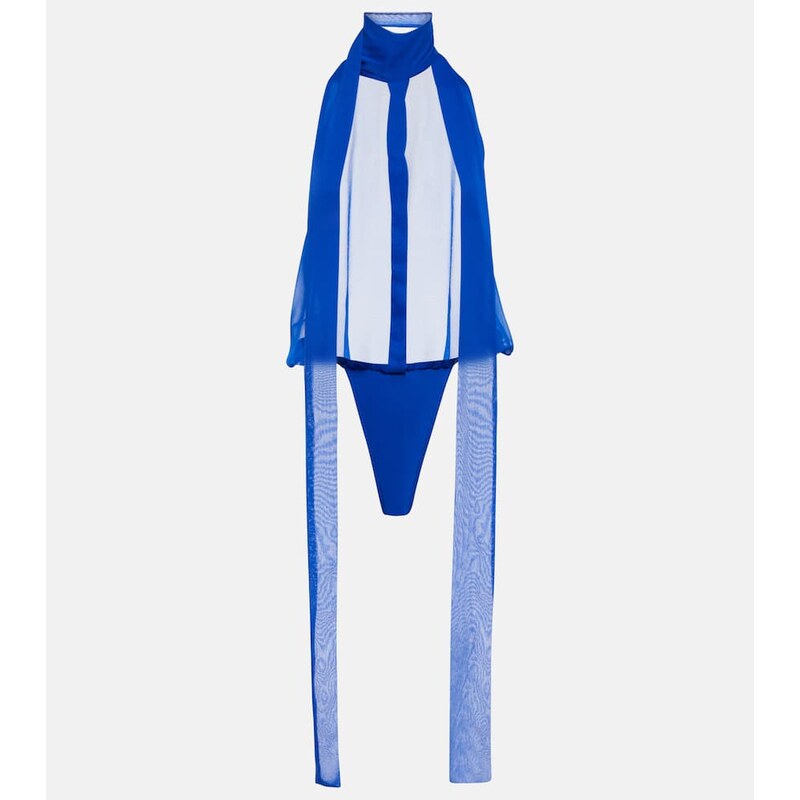 LaQuan Smith Tie-neck bodysuit