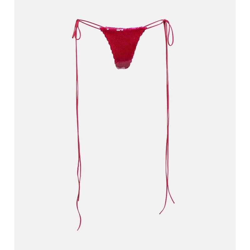 LaQuan Smith Sequined side-tie panties