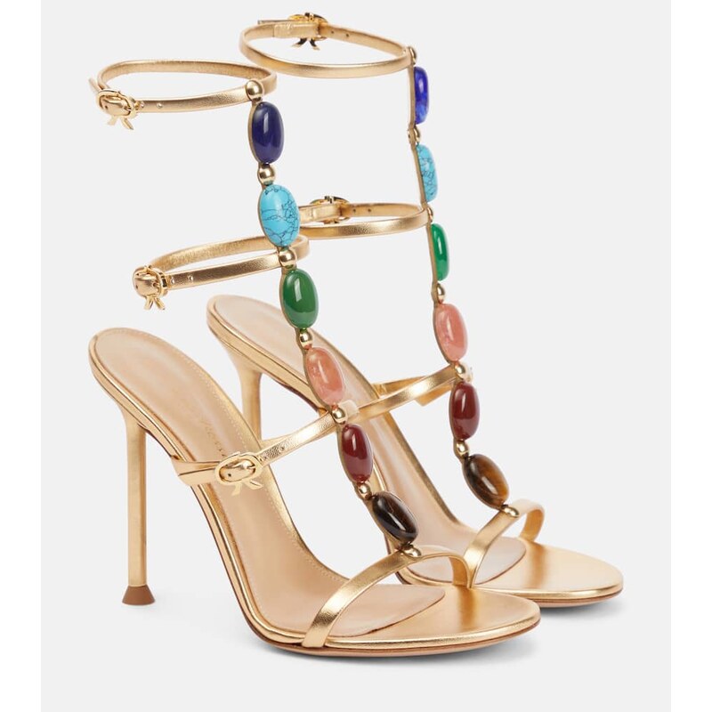 Gianvito Rossi Shanti embellished leather sandals