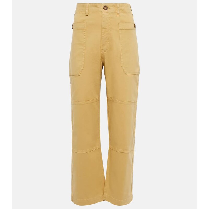 Frame High-rise cropped cargo pants