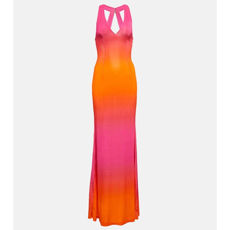 Louisa Ballou High Sea printed jersey maxi dress