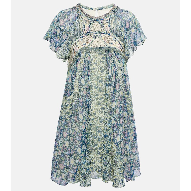 Isabel Marant Odile printed silk minidress