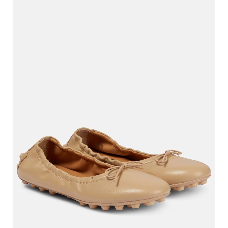 Tods Bubble leather ballet flats