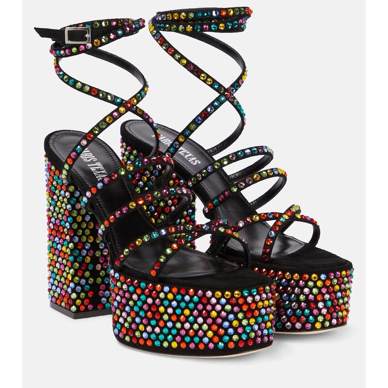 Paris Texas Holly Evita embellished leather sandals