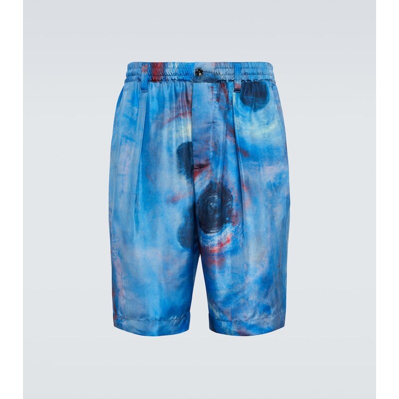Marni Printed silk shorts