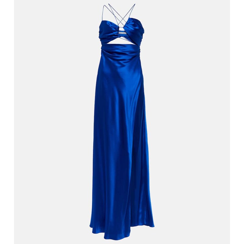 The Sei Asymmetrical cutout silk gown