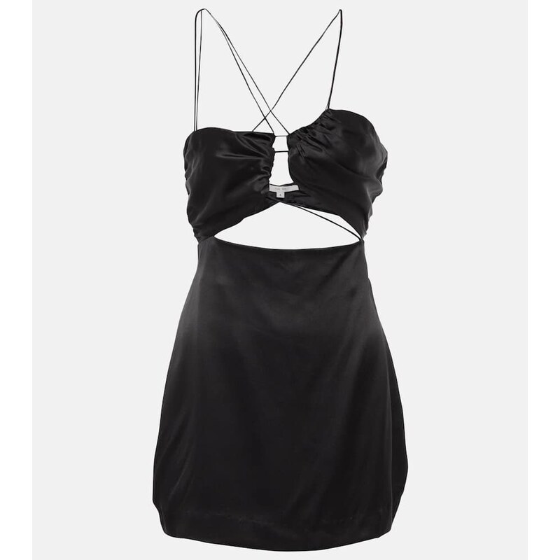 The Sei Asymmetrical silk satin minidress