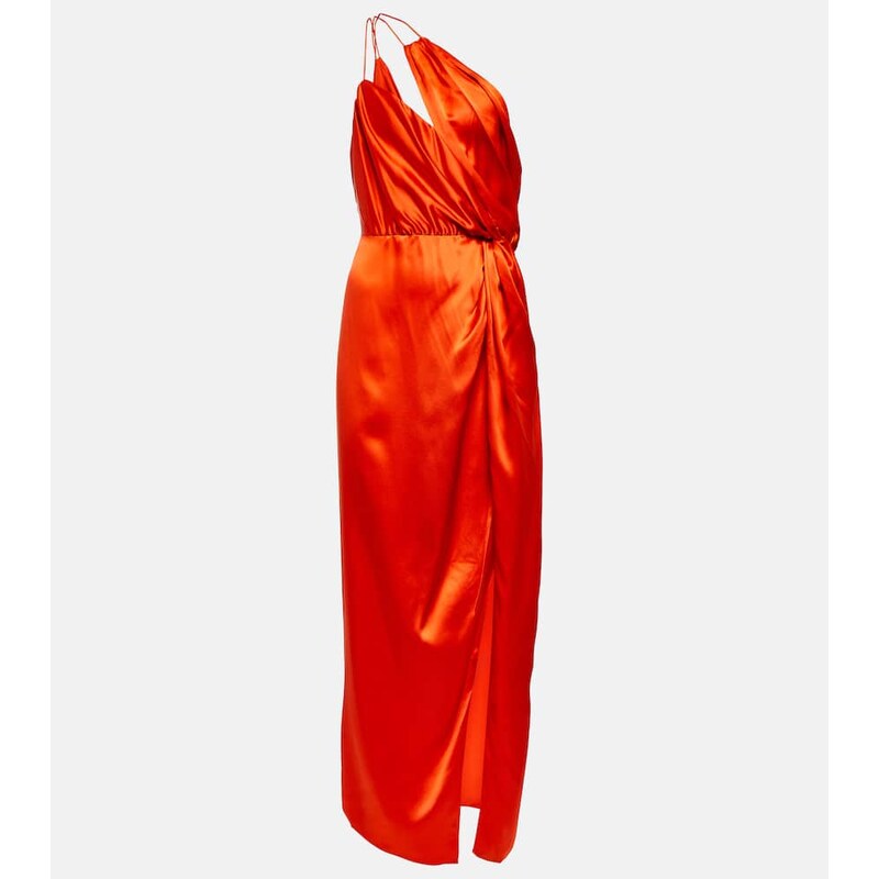 The Sei One-shoulder silk midi dress