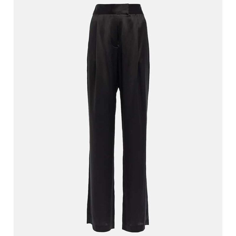 The Sei High-rise wide-leg silk satin pants